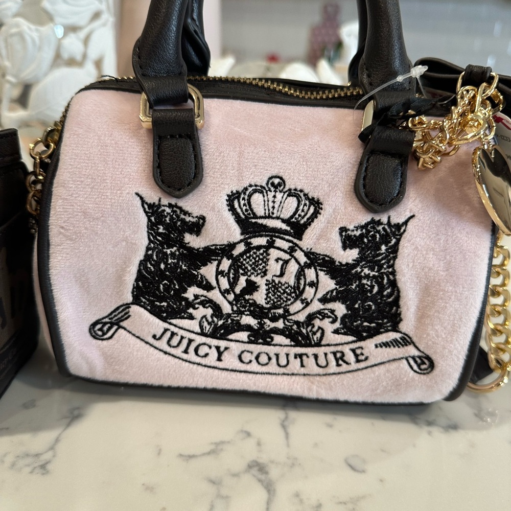Juicy Couture Black and Pink Mini Bag
